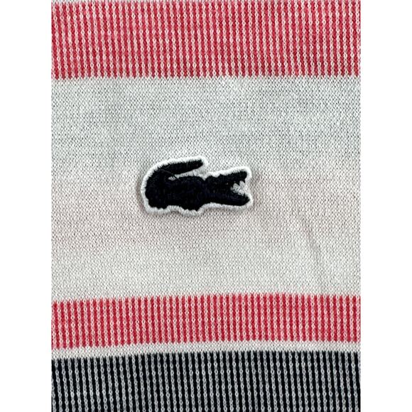 Lacoste T-Shirt Men’s XL Striped Regular Fit Crew Neck Cotton Made in Morocco - Picture 3 of 10